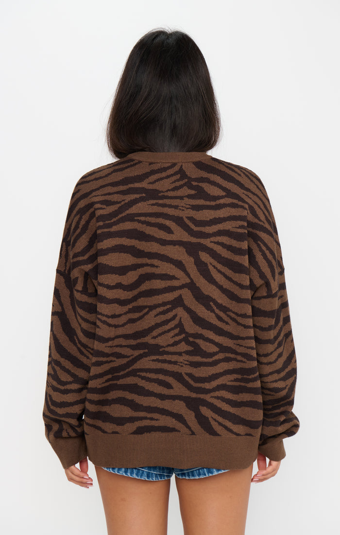 Seasons Sweater ~ Wild Tiger Graphic Knit