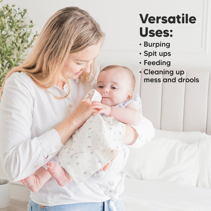 Versatile Uses: Burping, Spit Ups, Feeding, Cleaning up messand drools.