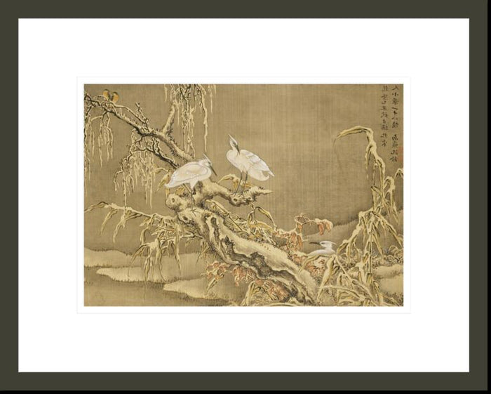 Shen Nanpin "Album of Birds and Animals (Wintry Storks)" Made-to-Order Print