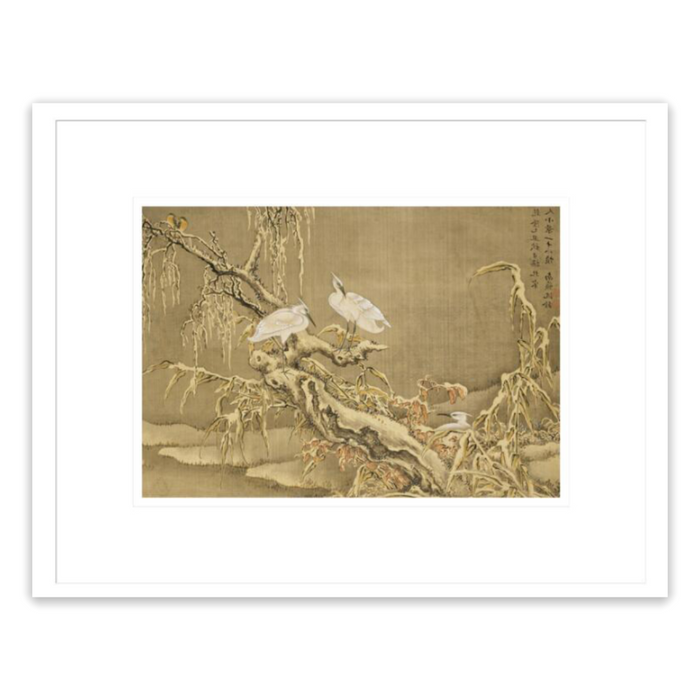 Shen Nanpin "Album of Birds and Animals (Wintry Storks)" Made-to-Order Print