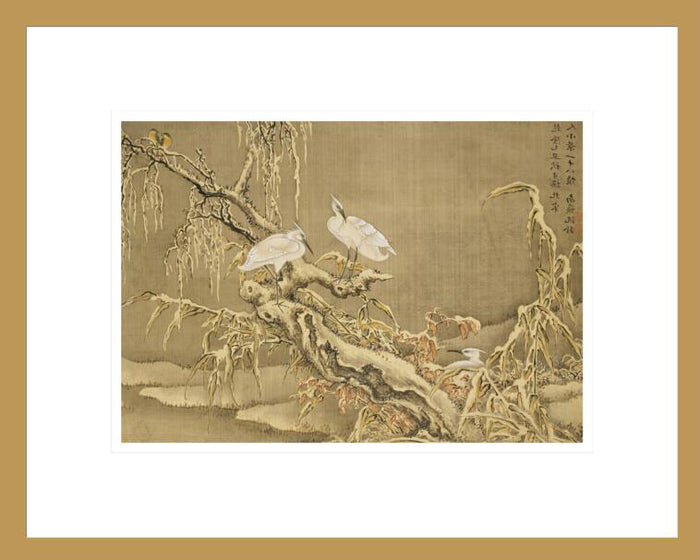 Shen Nanpin "Album of Birds and Animals (Wintry Storks)" Made-to-Order Print