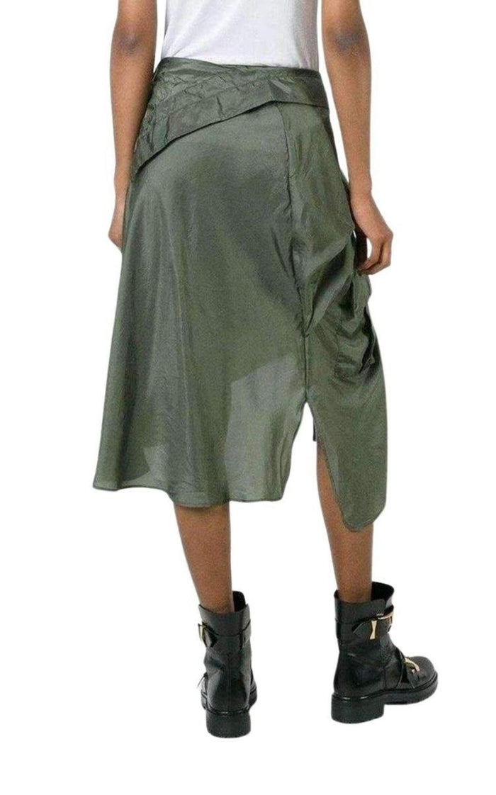Faith Connexion Shirt Style Asymmetric Silk Skirt - Runway Catalog