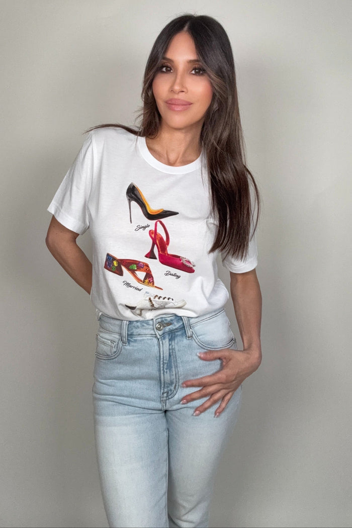 Style the Shoe Life Graphic Tee exclusively at Born To Glam