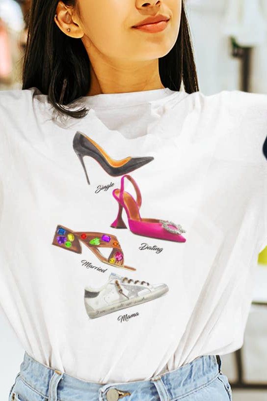 Style the Shoe Life Graphic Tee exclusively at Born To Glam