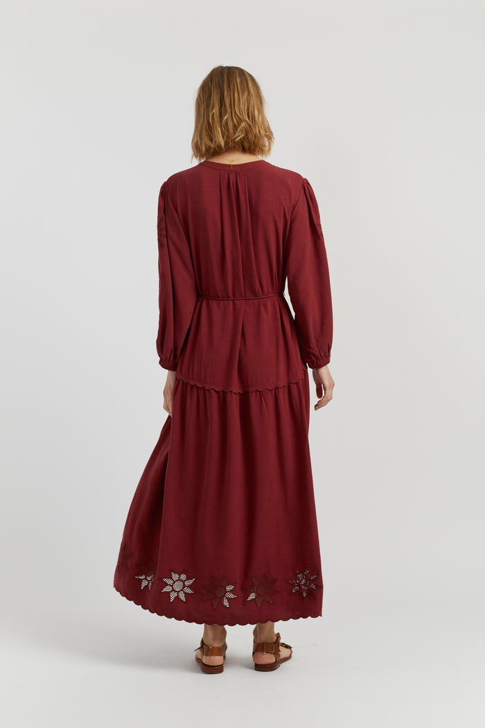 Sienna Linen-Blend Broderie Dress