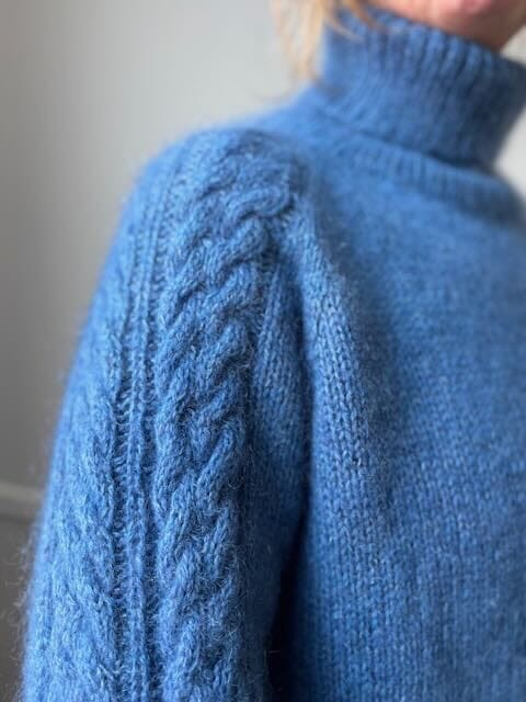 Simply Cable Sweater by Lenes Knitwear, No 20 + silk mohair knitting kit (UK, DE, NO) Knitting kits Lenes knitwear