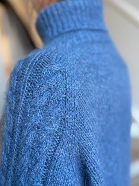 Simply Cable Sweater by Lenes Knitwear, No 20 + silk mohair knitting kit (UK, DE, NO) Knitting kits Lenes knitwear
