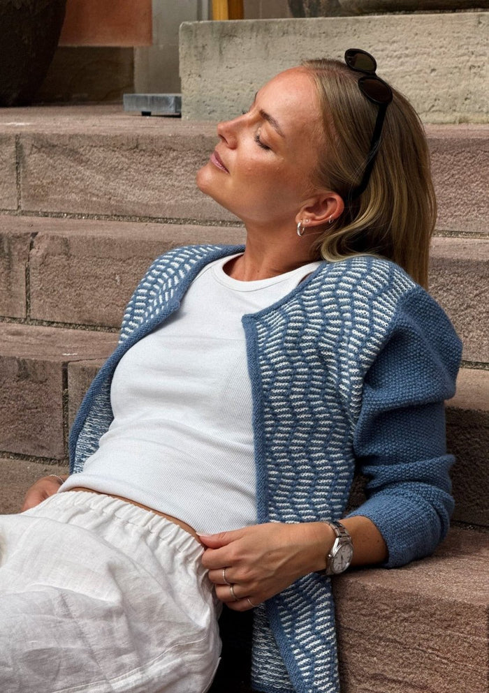 Sofi-combi jacket by Hanne Falkenberg, knitting pattern Knitting patterns Hanne Falkenberg