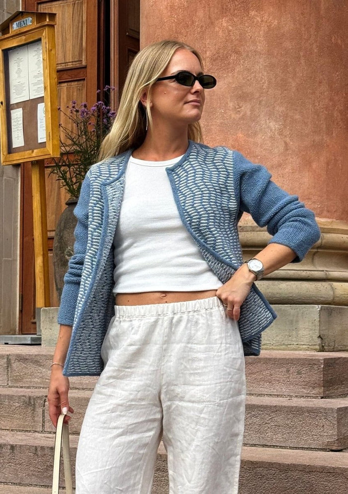 Sofi-combi jacket by Hanne Falkenberg, knitting pattern Knitting patterns Hanne Falkenberg
