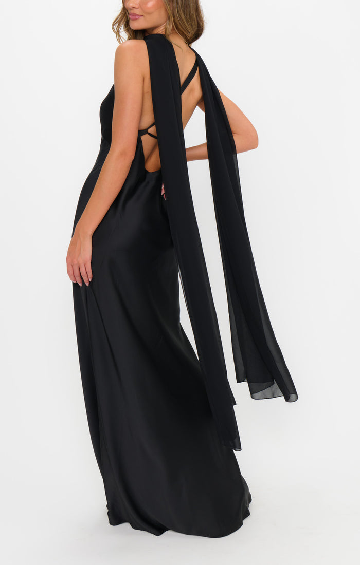 Soiree Shawl ~ Black Chiffon
