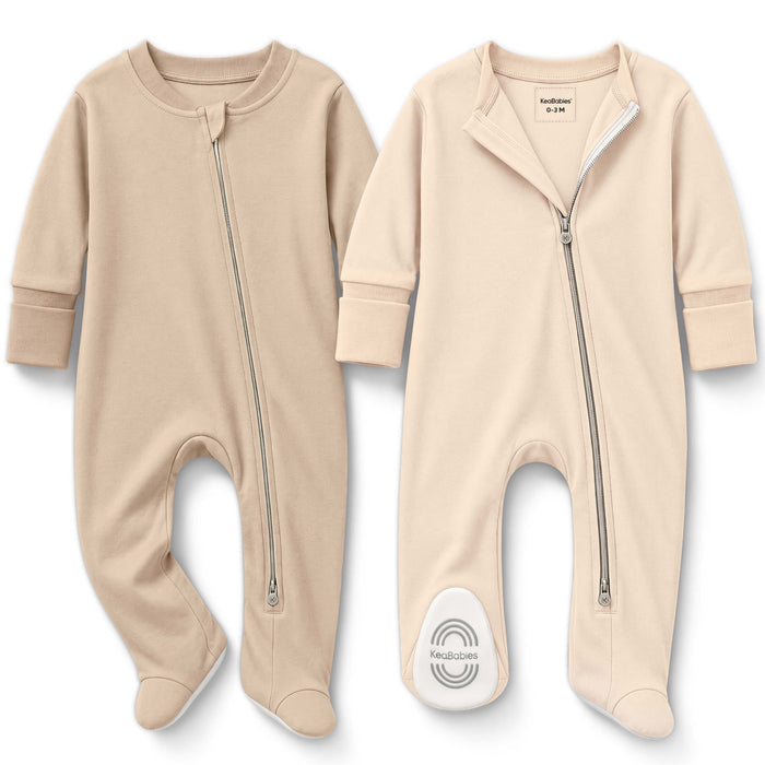 Ecru / 2-Pack S (0-3M)