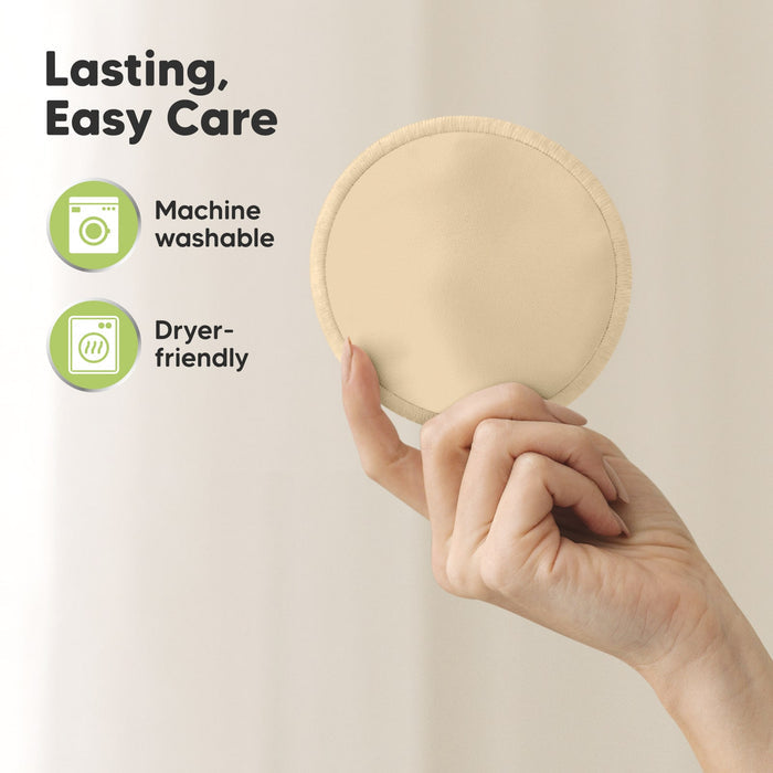 Lasting, Easy Care, machine washable, dryer-friendly.