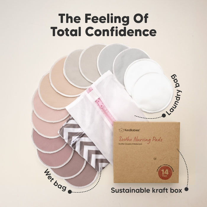 The Feeling Of Total Confidence, includes multiple reusable pads, wet bag, and sustainable kraft box.