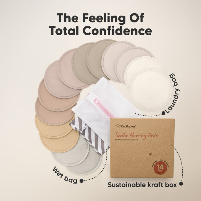 The Feeling Of Total Confidence, includes multiple reusable pads, wet bag, and sustainable kraft box.