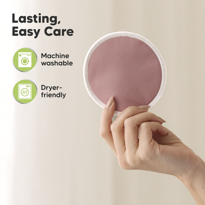 Lasting, Easy Care, machine washable, dryer-friendly.