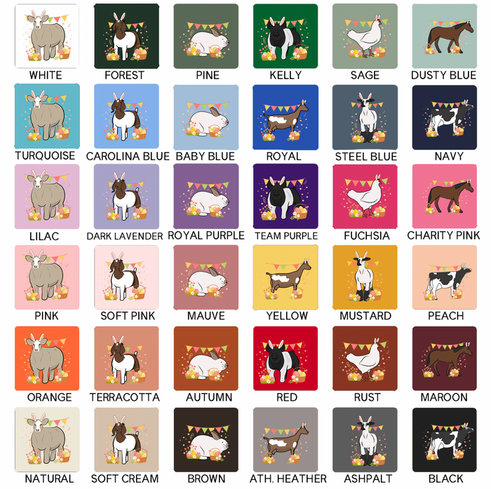 Spring Easter Animals - Choose Your Animal - Bella Canvas T-Shirt