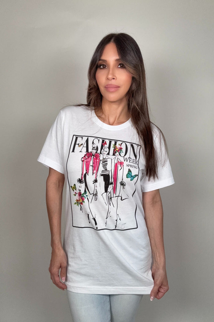 Style the Spring Fashion Graphic Tee exclusively at Born To Glam