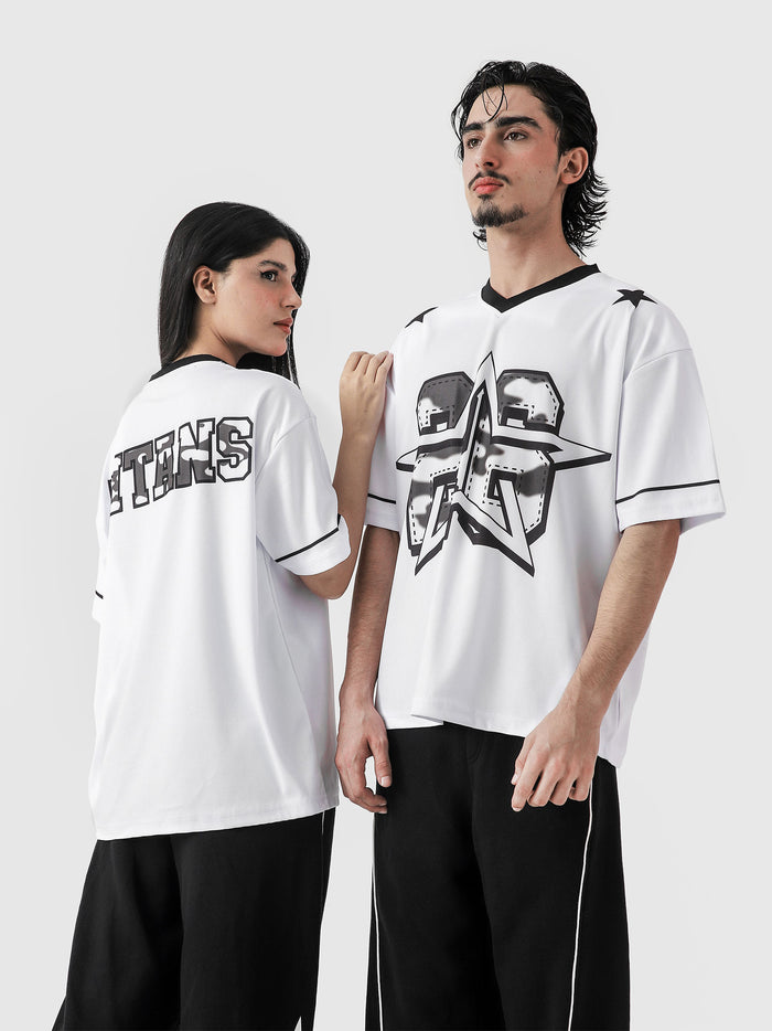Star basketball jersey male model back view bold graphic print mesh Pakistan – GROOVY