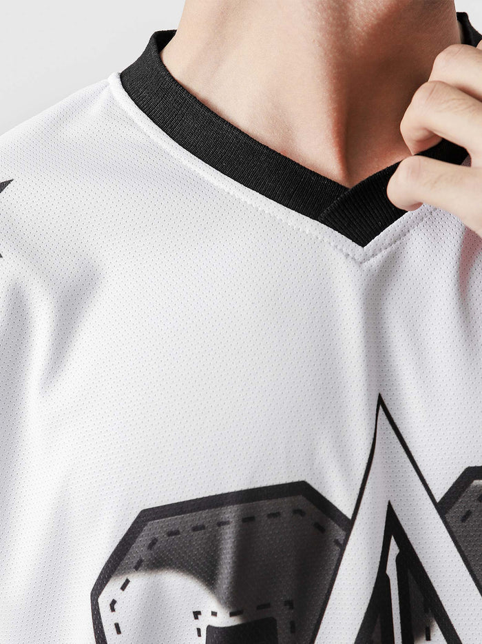 Star basketball jersey flat lay black white oversized mesh Pakistan – GROOVY