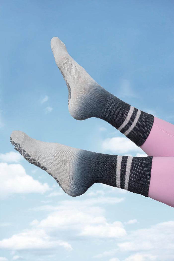 Stay Balanced Lined Non Slip Grip Socks (2-Pairs)