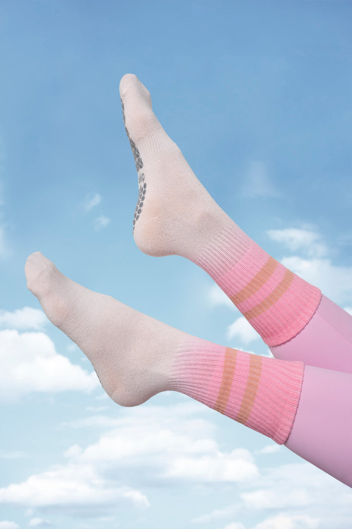 Stay Balanced Lined Non Slip Grip Socks