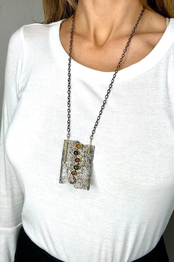 Style the Sterling Silver Gemstone Necklace exclusively at Born To Glam