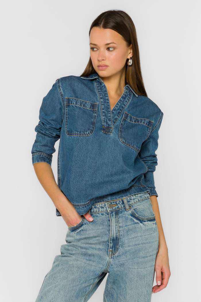 Stevie Blue Top - Tops - Velvet Heart Clothing