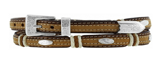 Stockyards Brown with Silver Buckle Hatband
