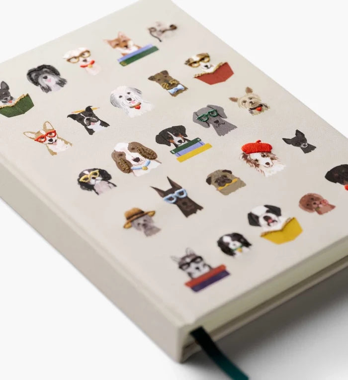 Studious Dogs Embroidered Journal