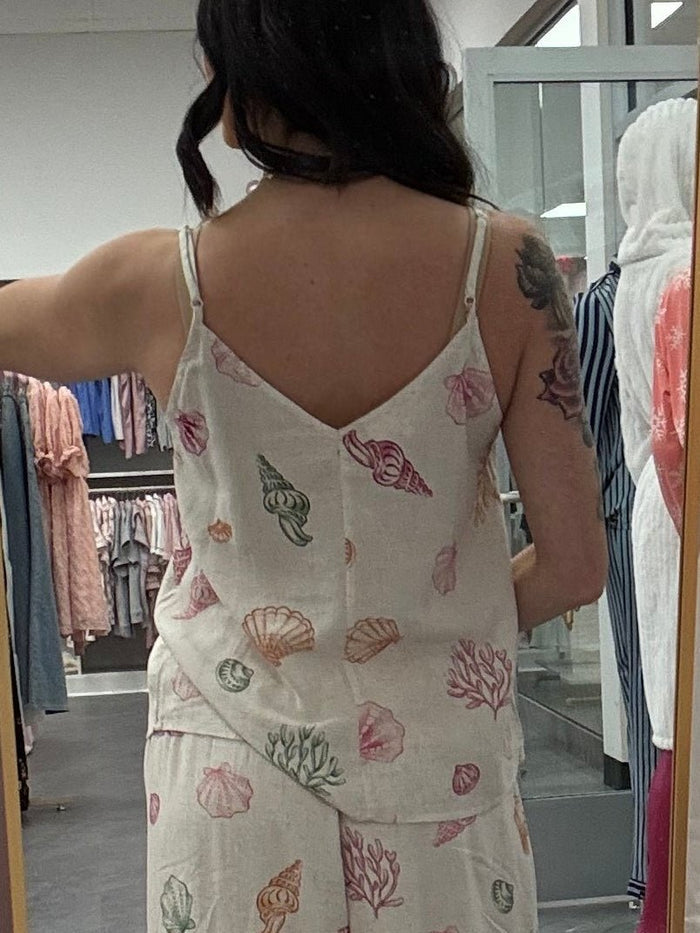 Summer Seashell V-neck Cami Top - Intimate Whispers