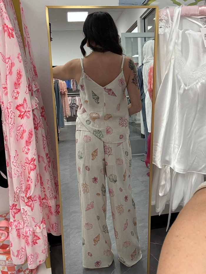Summer Seashell Wide-Leg Pants - Intimate Whispers