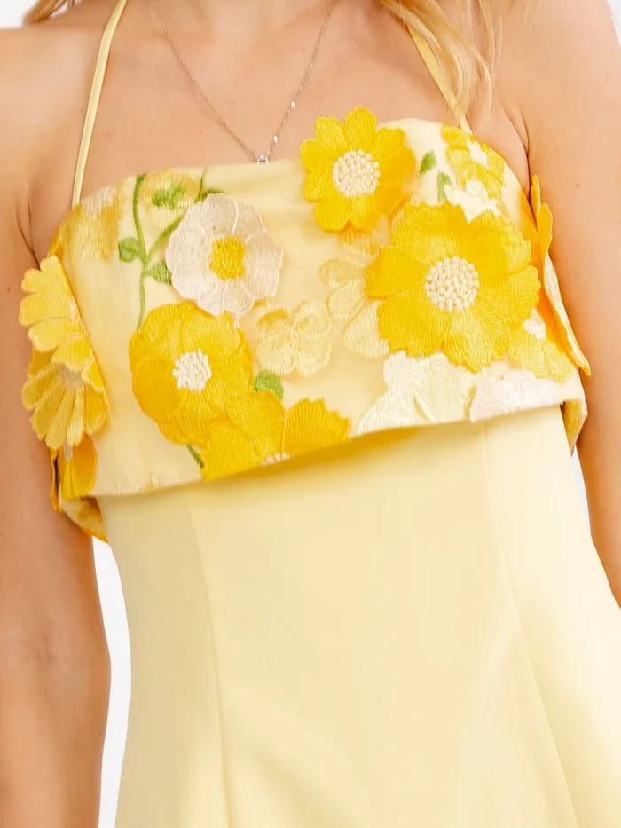 Sun-Drenched Floral Sleeveless Mini Dress-Cute-Trendy-Shop-Womens-Boutique-Clothing-Store