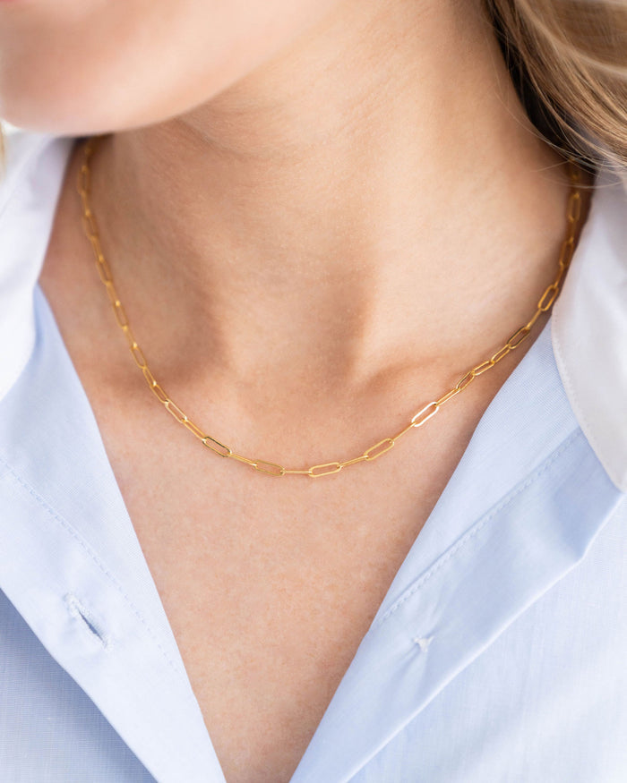 Susan Shaw Small Paperclip Necklace