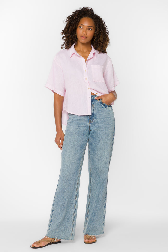 Suzanne Pink Shirt - Tops - Velvet Heart Clothing