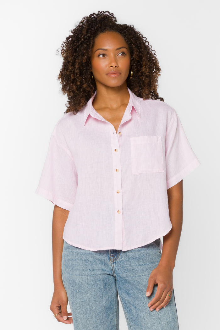 Suzanne Pink Shirt - Tops - Velvet Heart Clothing