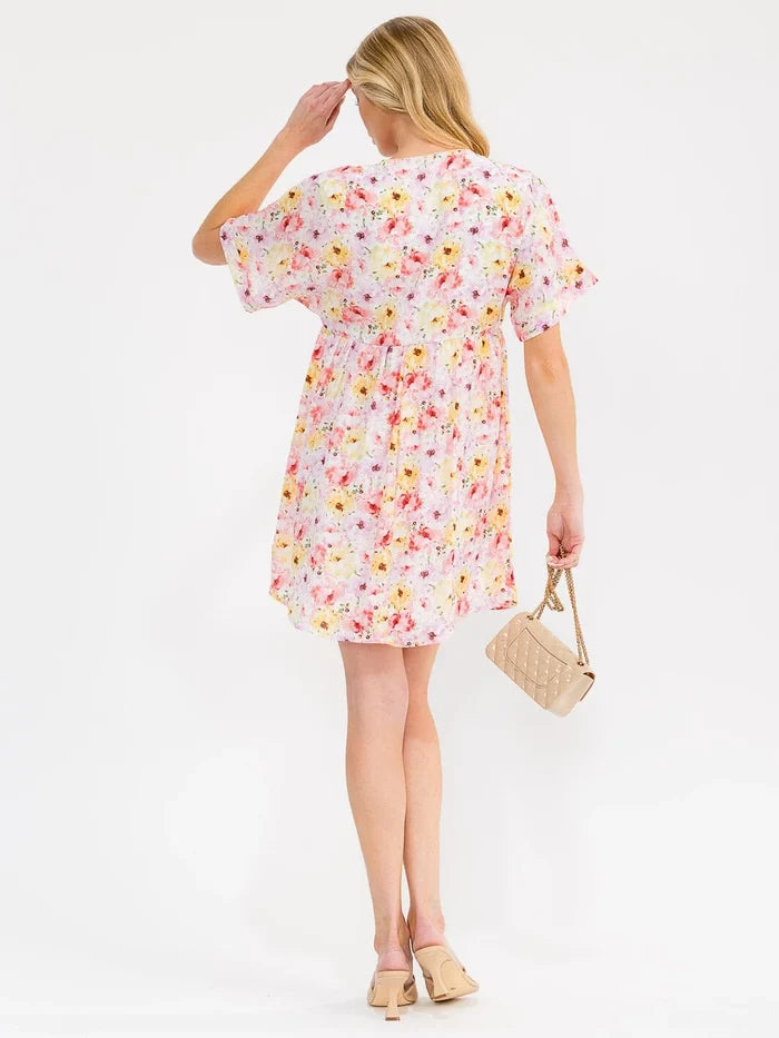 Sweet & Subtle Floral Mini Dress-Cute-Trendy-Shop-Womens-Boutique-Clothing-Store