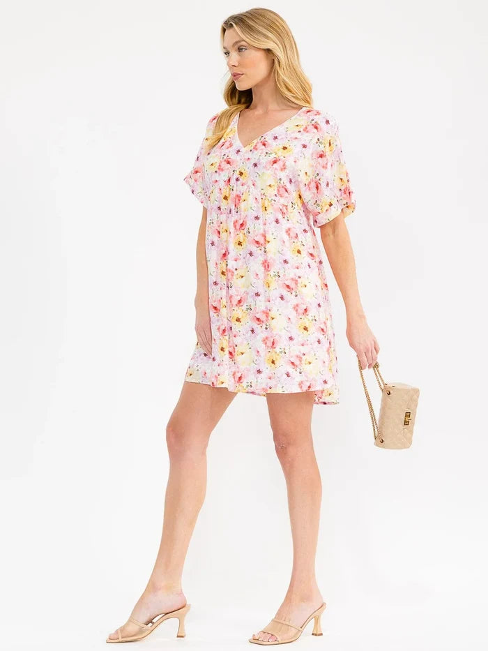 Sweet & Subtle Floral Mini Dress-Cute-Trendy-Shop-Womens-Boutique-Clothing-Store