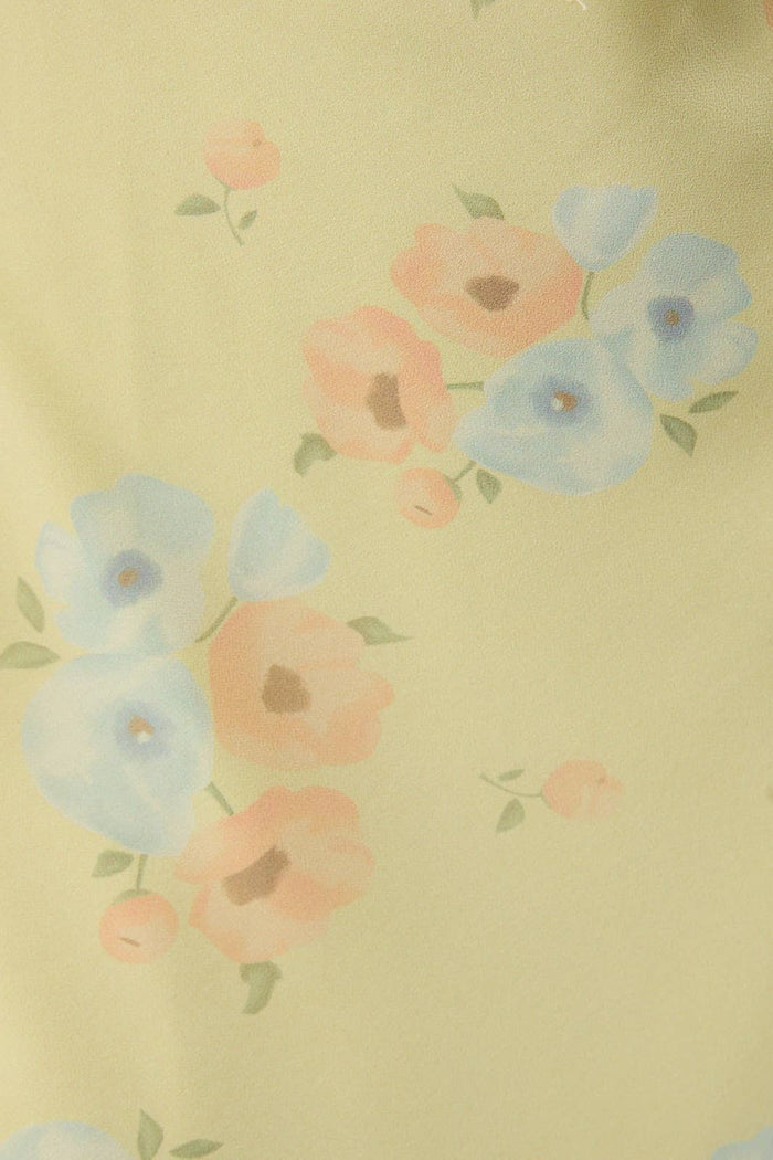 Sweetheart Neck Maxi Dress - Yellow Floral - Intimate Whispers