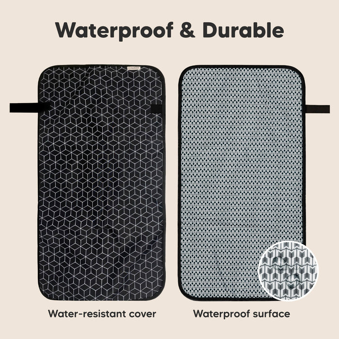 Waterproof & Durable, water-resistant outer cover with waterproof inner surface for mess protection.