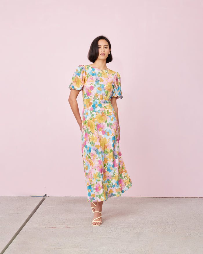 SYMPHONY SILK DRESS LOLLY FLORAL