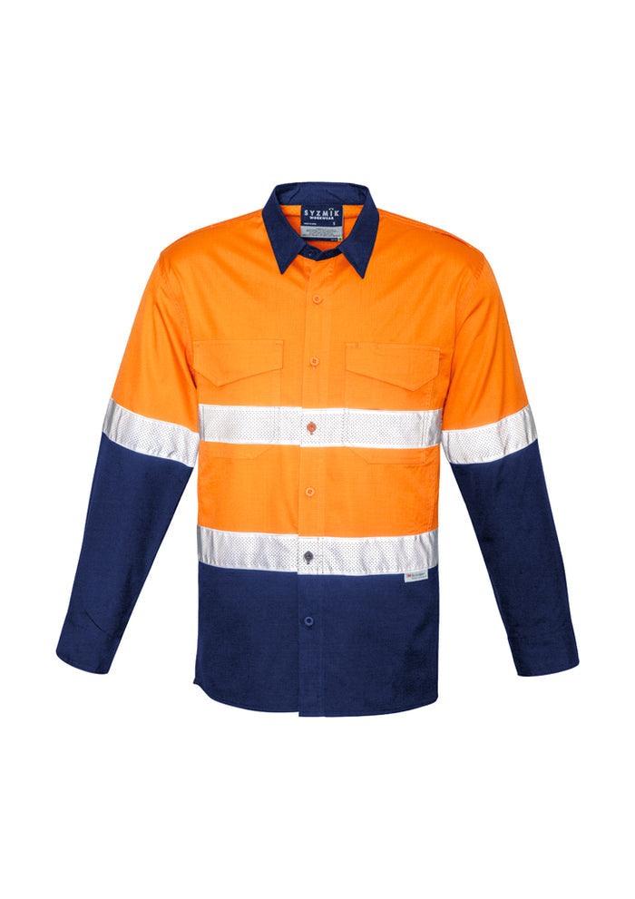 Syzmik Men's Rugged Cooling Taped Hi Vis Spliced Shirt ZW129
