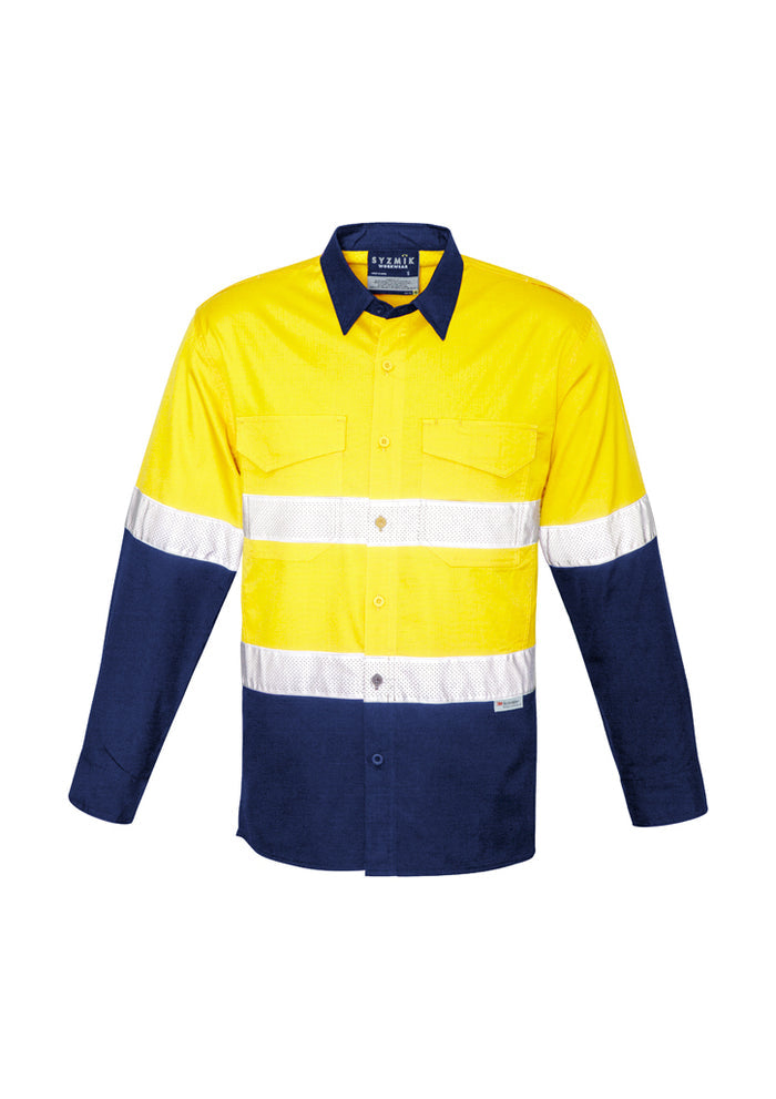 Syzmik Men's Rugged Cooling Taped Hi Vis Spliced Shirt ZW129