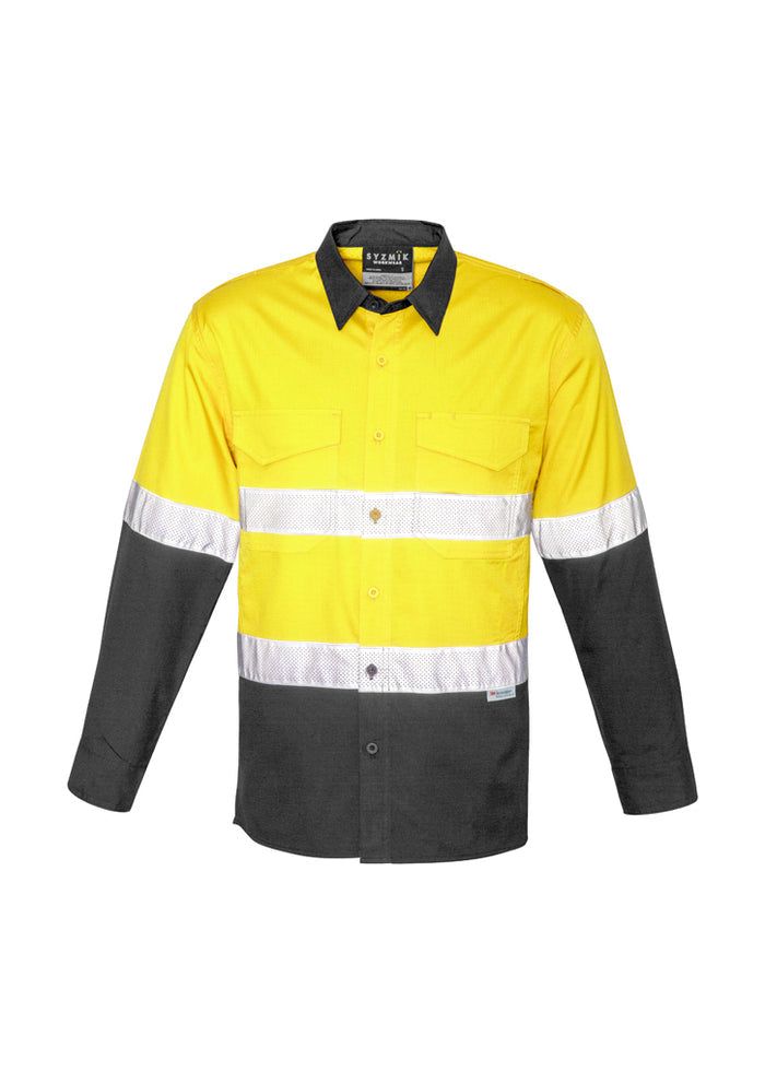Syzmik Men's Rugged Cooling Taped Hi Vis Spliced Shirt ZW129