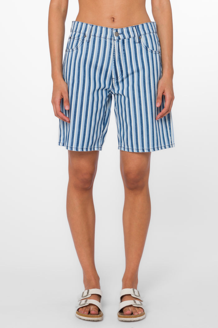 Teri Blue Stripe Shorts - Shorts - Velvet Heart Clothing
