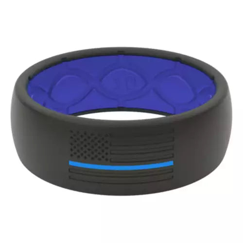 Thin Blue Line Groove Ring