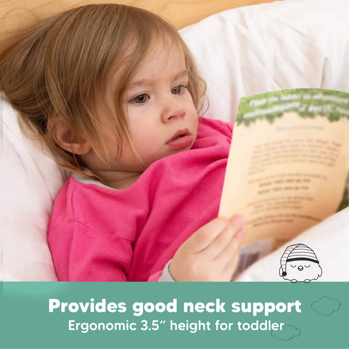 Provides good neck support, 
Ergonomic 3.5” height for toddler