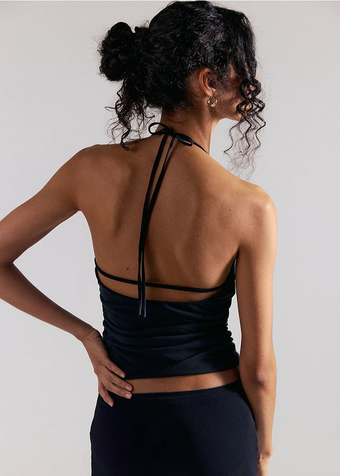 Toni Beaded Tank - Black