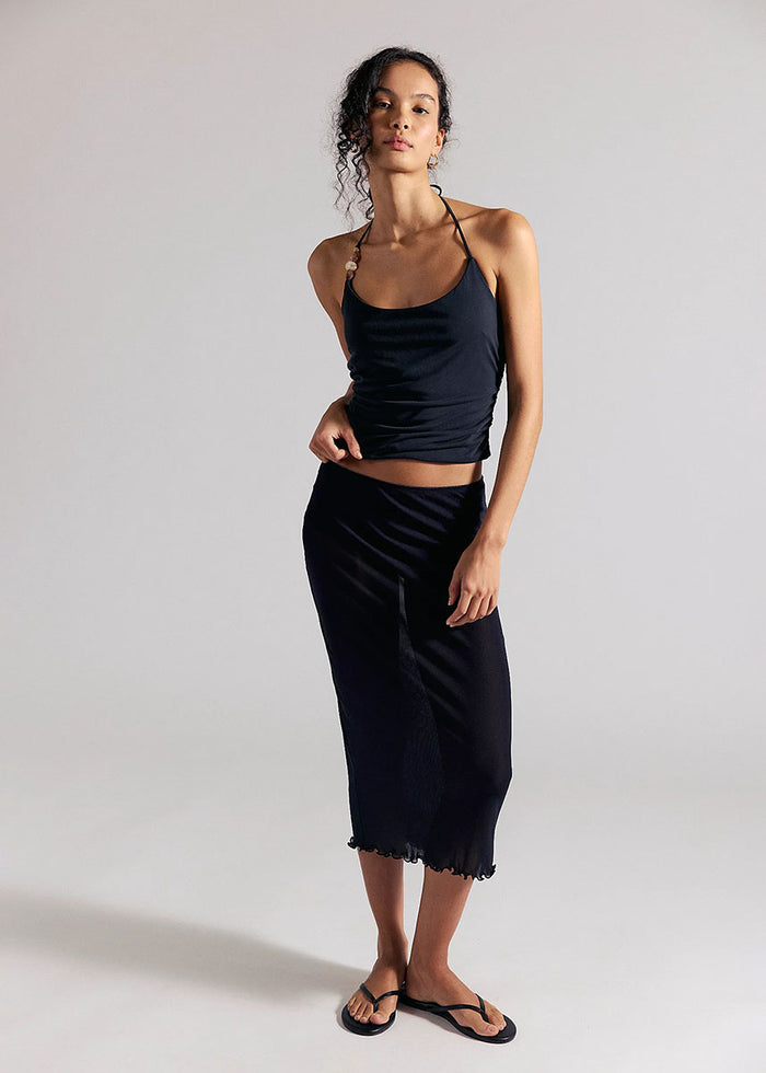 Toni Beaded Tank - Black