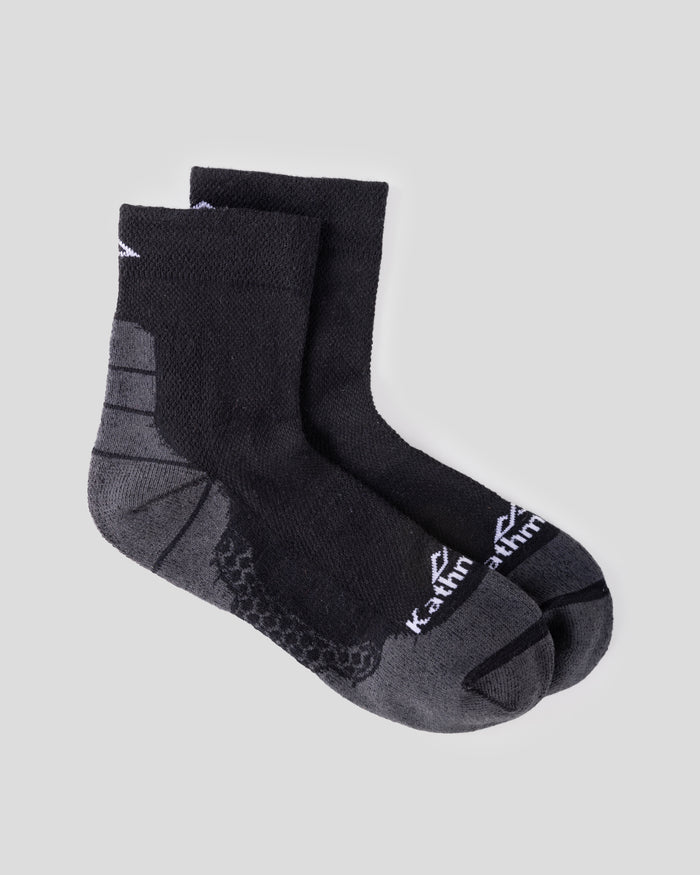 Trailhead driMOTION 1/4 Crew Socks - Black Stingray