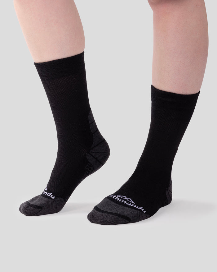 Trailhead driMOTION Mid Calf Socks - Black Stingray